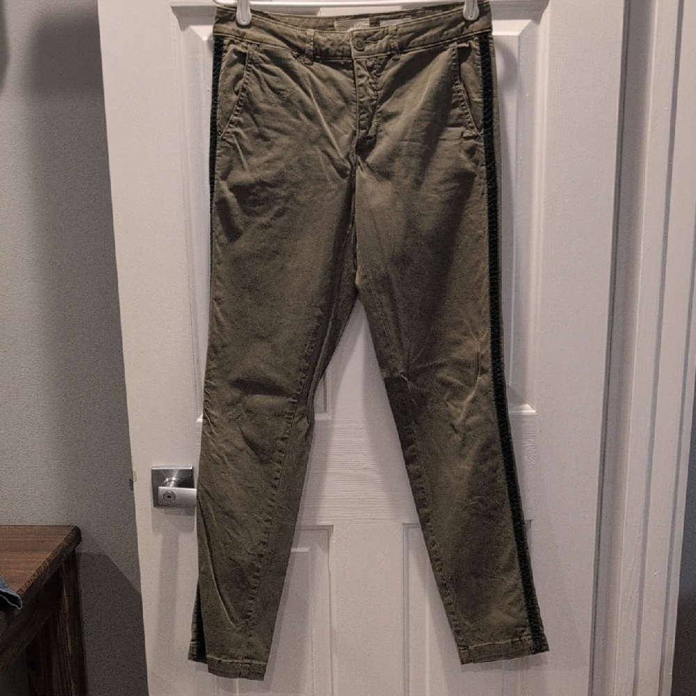 Tan Slim Fit Chinos with Textured Fabric